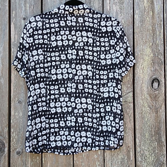 Sigrid Olsen Floral Blouse 16 - Picture 9 of 13